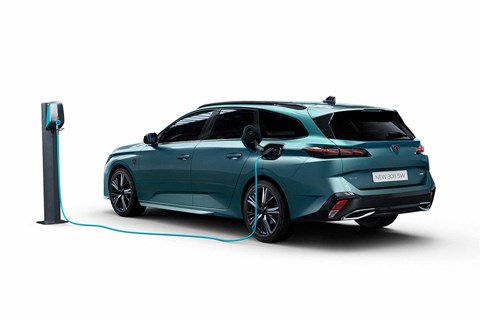 New Peugeot 308 SW estate rear 3/4 charging