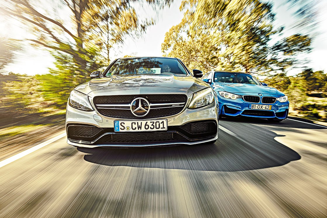 Mercedes Amg C63 Vs Bmw M3 Twin Test Review 2017 Car Magazine Mercedes Amg C63 Vs Bmw M3
