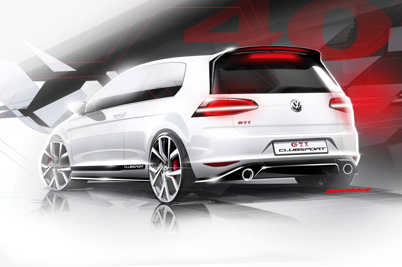 Vw Golf Gti Club Sport 2017 A Faster Kind Of Confirmed For Lots Of Vents Spoiler And Diffuser Are For Go As Well Show