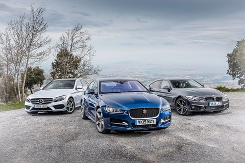 Merc C-class (left) has raised the dynamic bar so high for cabin quality that nobody can touch it. It's no dynamic slouch either