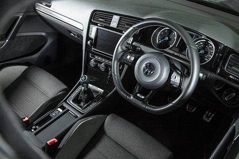 Inside the cabin of our VW Golf R