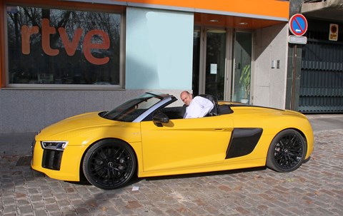New Audi R8 Spyder (2016) spied by CAR magazine on manoeuvres in Germany