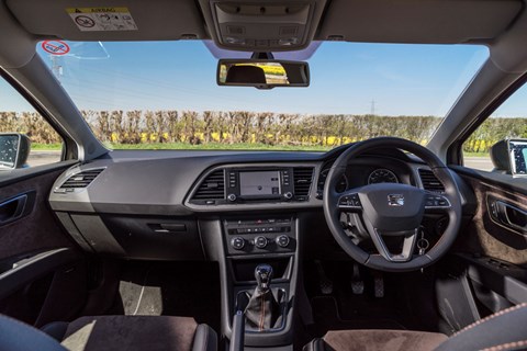 The interior of our Seat Leon X-perience