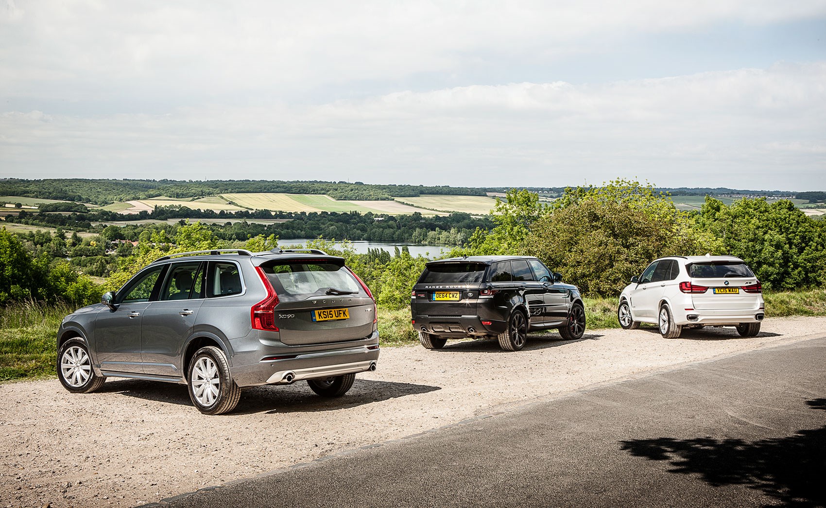 Volvo Xc90 Vs Bmw X5 Range Rover Sport Triple Test Review 2017 Press The Up Arrow There Aren T Any Losers Pictured Here All Three Are Awesome In Their Way But On A B Road Or Nurburgring Only One Will Do Range