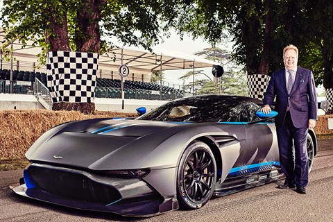 Aston boss Palmer in our August issue. Is vulcan the name of the car or the planet he's on?