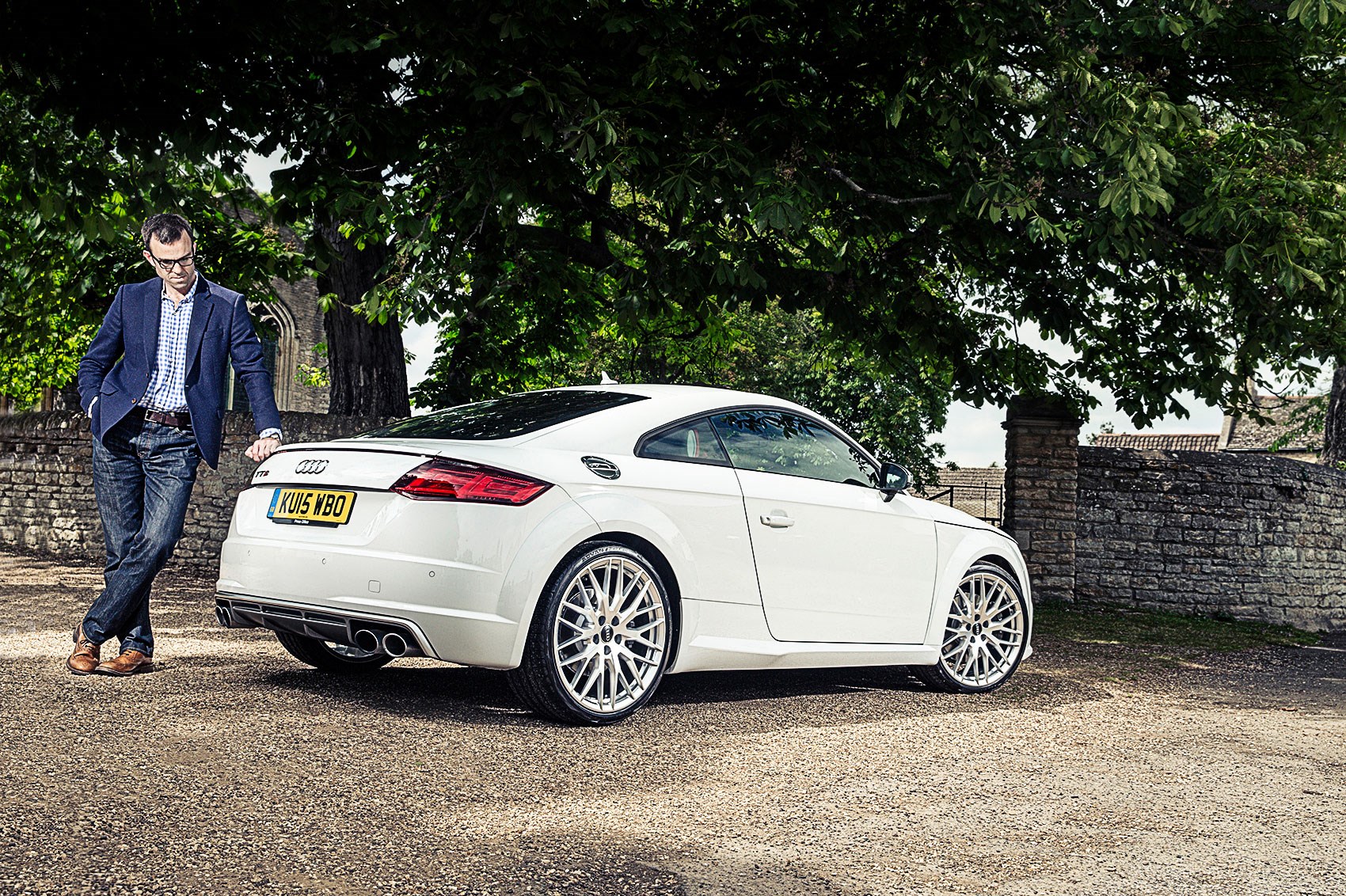 ... Tim Pollard with CAR's Audi TTS long-termer ...