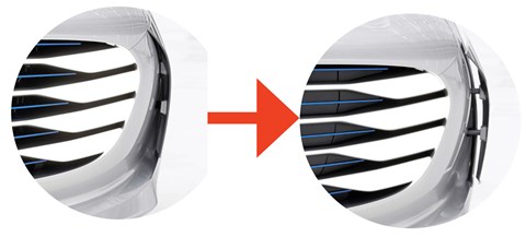 Wind-cheating front vents