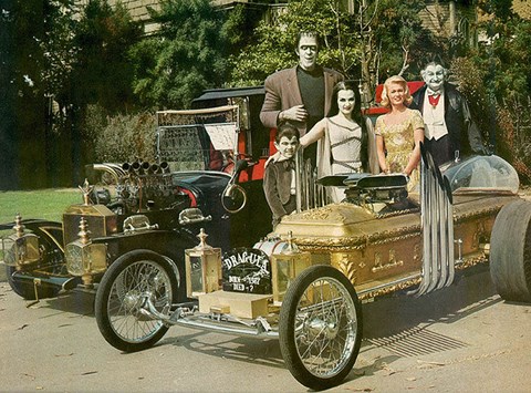 Munsters Koach (background) and Drag-u-la (foreground)