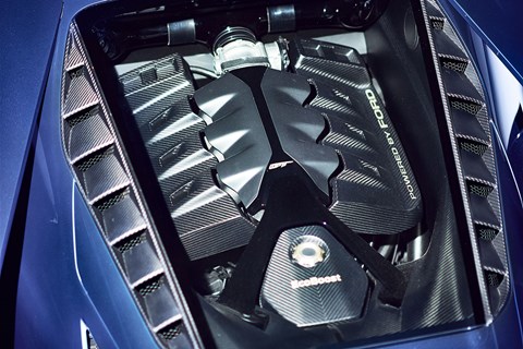Beneath Vader’s vest lies a 3.5-litre twin-turbo V6, perhaps packing 700bhp