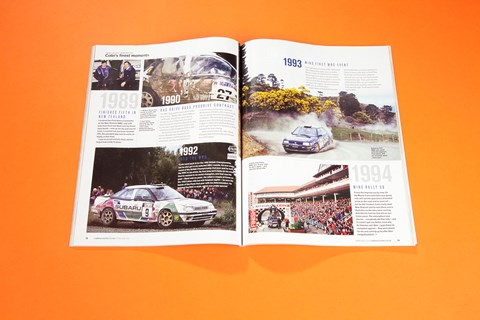 Out-flying-Finning the flying Finns on the '92 1000 Lakes. Battered Legacy still finished eighth in his first WRC event