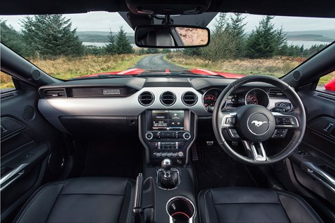 The Mustang gets a healthy amount of equipment as standard, including the infotainment system. You'll pay for the sat-nav though