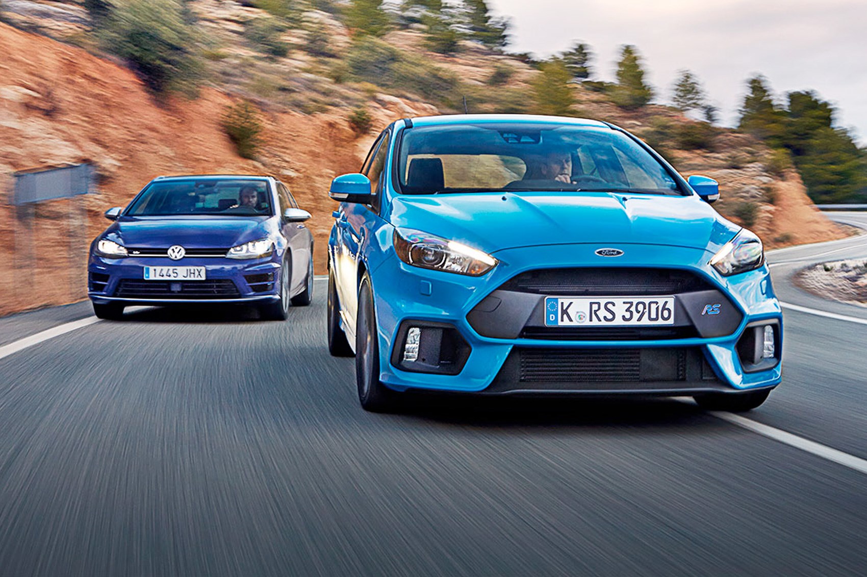 VW Golf R vs Ford Focus RS: 2016s hothatch crunch match  CAR Magazine