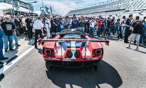 GT racer blanks the centre-exit exhausts for rowdy side pipes