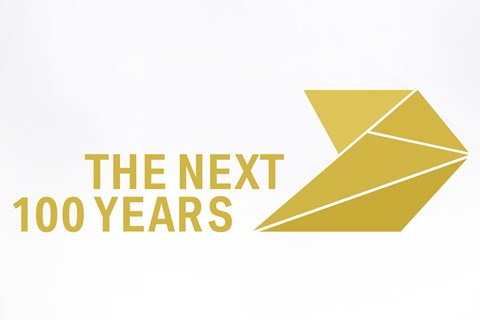 The new BMW centenary logo is made up of four simple triangles