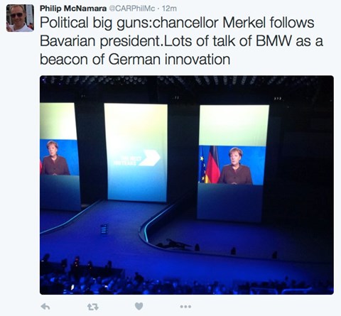 German chancellor Angela Merkel is here