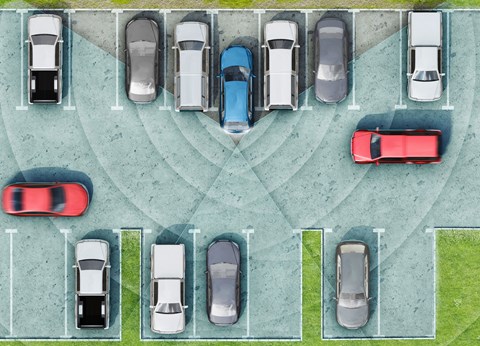 Sensors will know which spaces are free, so you don't have to look