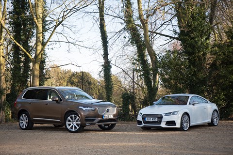 CAR magazine's Volvo XC90 and the Audi TTS