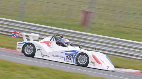 Tom Ashton shows James the way around the Brands Indy circuit