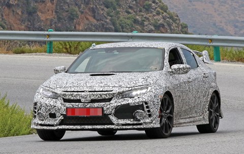 New 2017 Honda Civic Type R spy photos in Spain