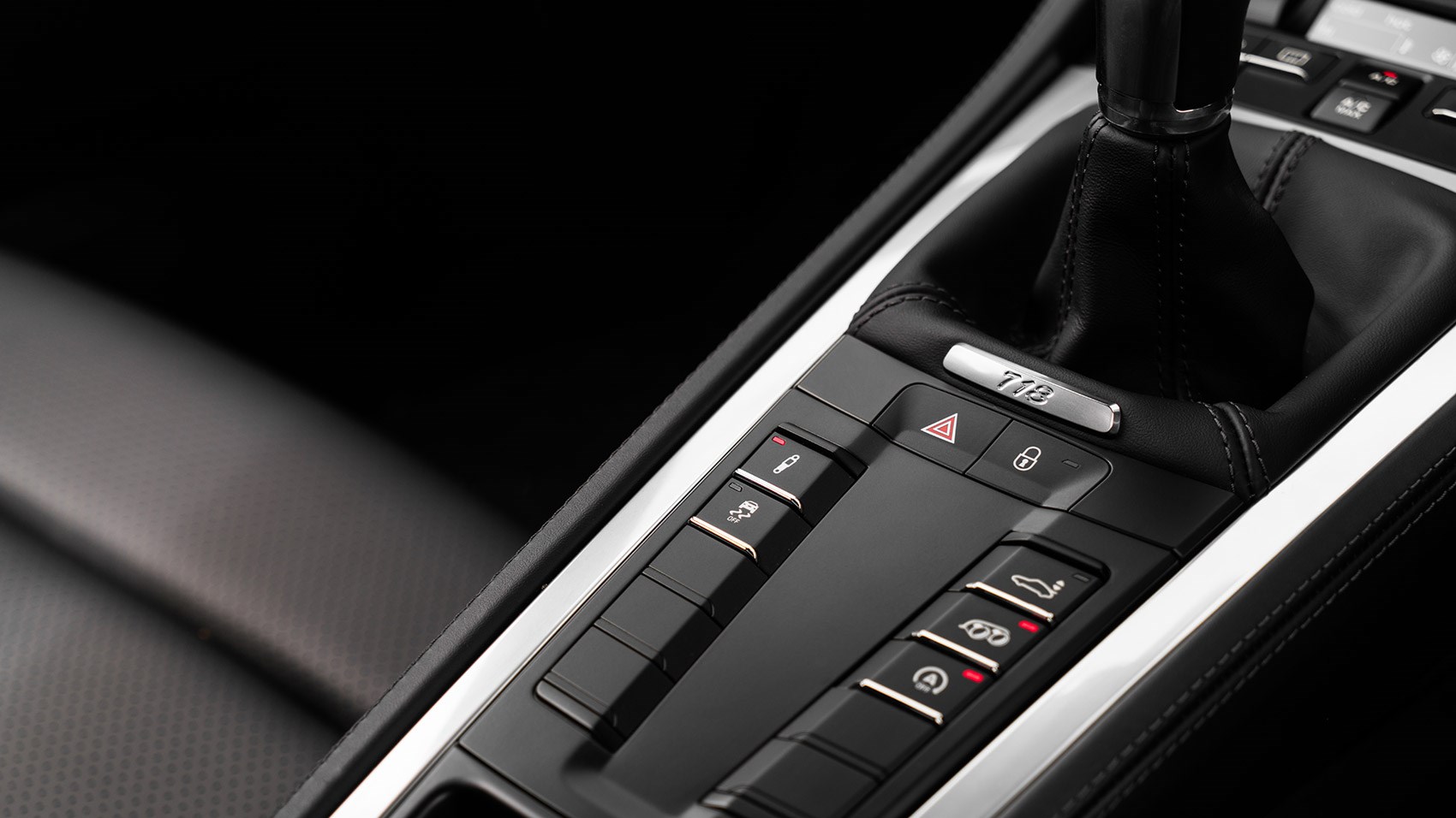 Inside cabin of Porsche 718 Cayman Inside cabin of Porsche 718 Cayman
