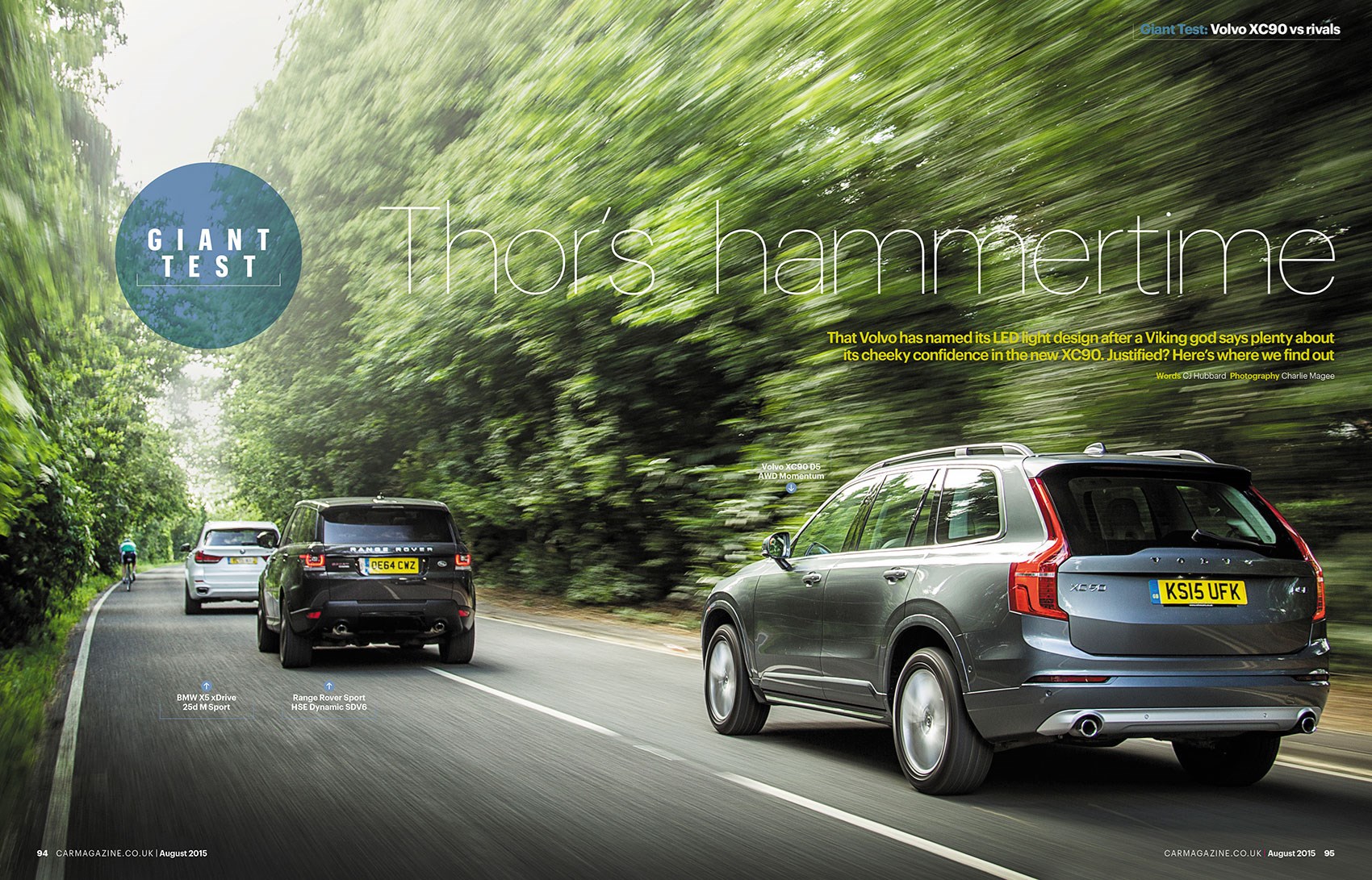 Volvo XC90 vs BMW X5 vs Range Rover Sport, by CAR magazine Volvo XC90 vs BMW X5 vs Range Rover Sport, by CAR magazine