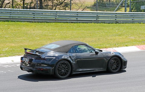 Porsche 992 Turbo Cabriolet: spy photos