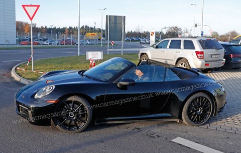 Porsche 992 911 Cabrio spy shot
