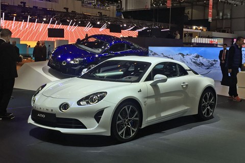 Alpine A110 Pure at Geneva motor show 2018