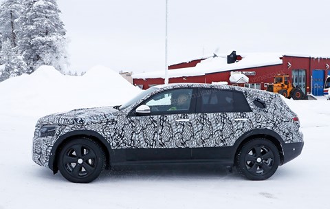 The Mercedes-Benz EQ C on winter test in our spy photos