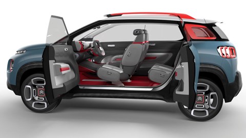 The doors on the new Citroen C-Aircross Concept 