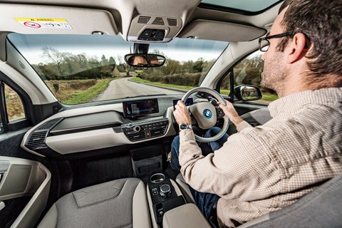 Tim Pollard driving our BMW i3 REX