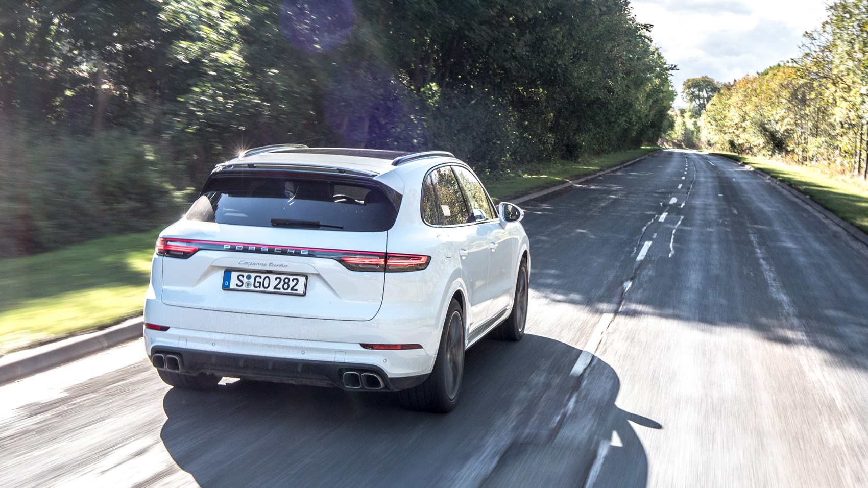 Porsche Cayenne Turbo 2017 Review Car Magazine Porsche Cayenne Turbo Rear Tracking