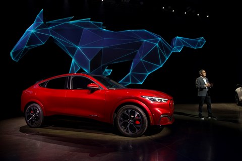 Ford Mustang Mach-E at the LA motor show debut, November 2019