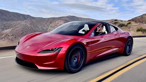 Tesla First Official Pictures Car News Magazine New Tesla Roadster Electric Hypercar Spotted On The Road