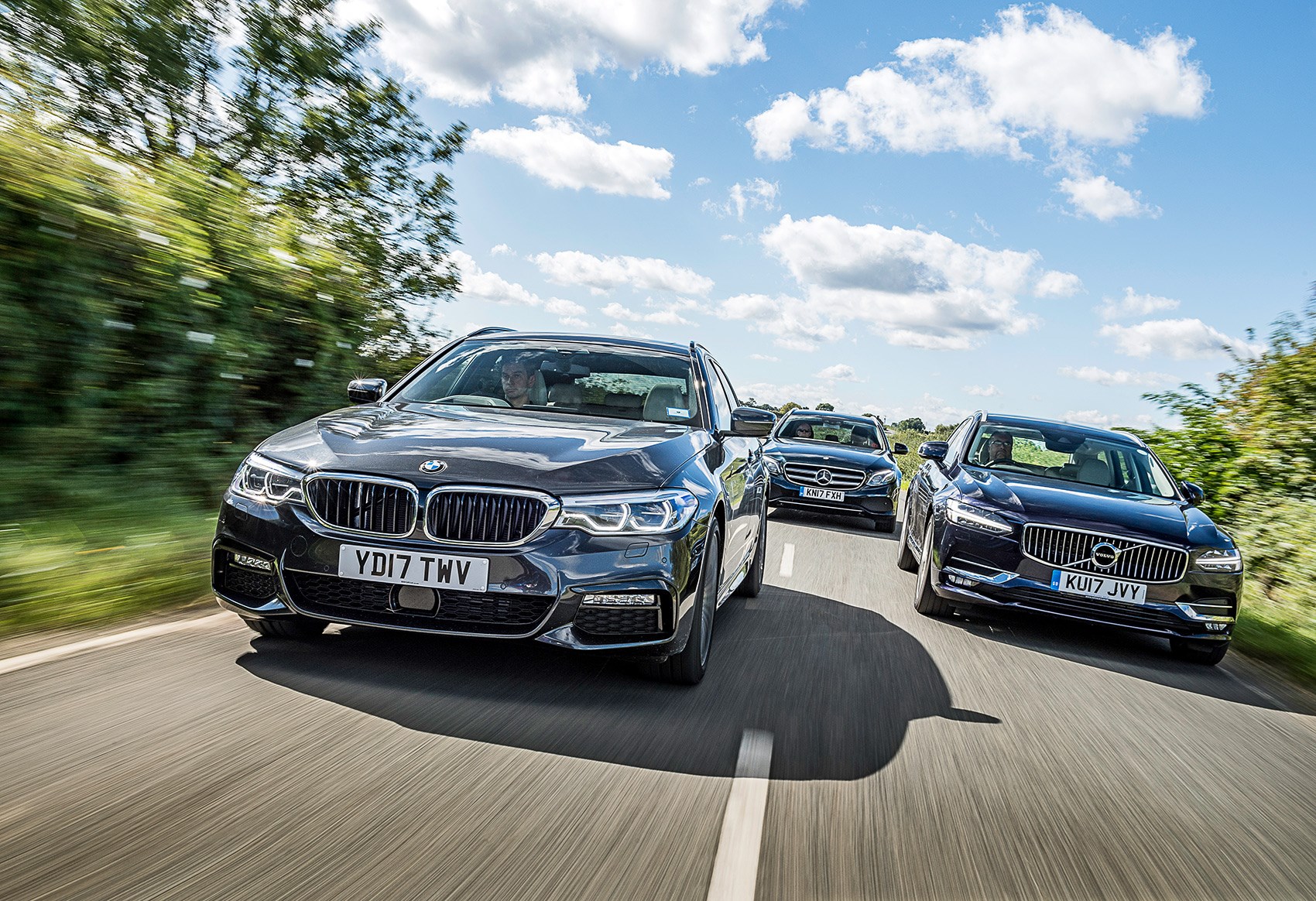 Volvo V90 vs BMW 5series Touring vs Mercedes Eclass