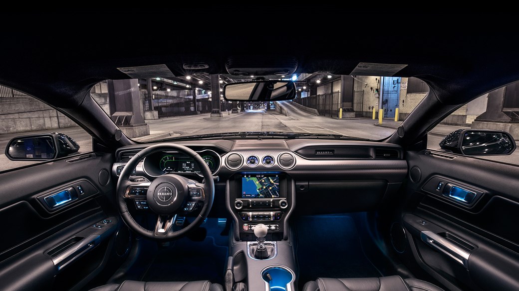 Inside the interior of the 2019 Ford Mustang Bullitt