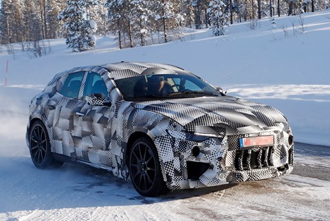 Ferrari Purosangue prototype mules on winter test