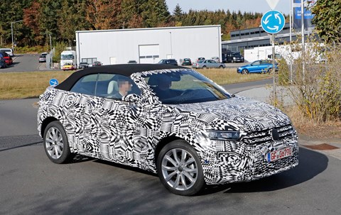 VW T-Roc Cabriolet spy photos by CAR magazine