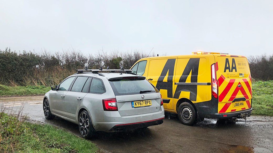 This is what happens when you don't have a spare wheel