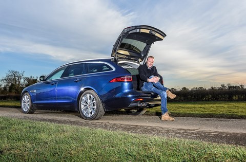 CAR magazine editor-in-chief Phil McNamara and our Jaguar XF Sportbrake