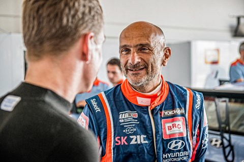 Seat race legend Gabriele Tarquini and CAR's James Taylor