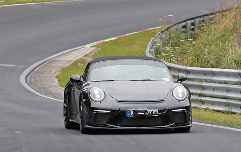 Longer rear deck: expect the 4.0 flat six and a manual gearbox for the new Porsche 911 Speedster