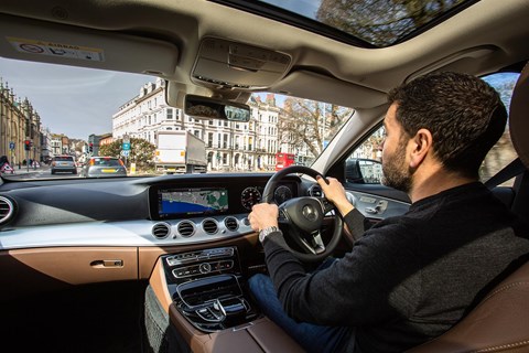 Ben Oliver driving his Mercedes E-Class All-Terrain: a consummate long-distance cruiser