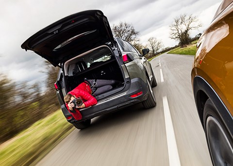 Peugeot 5008: Alex Tapley shows how photographers hang out of the boot to take pictures for CAR magazine