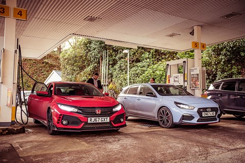 Honda Civic Type R i30N fuel