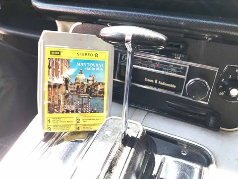 An eight-track stereo in the Queen Mother's Jaguar XJ