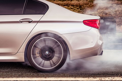 BMW M5 burnout