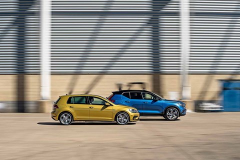VW Golf chases Volvo XC40 in many ways