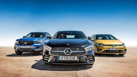 Comparison Car Reviews Group Tests Road Magazine Set And Hatch New Merc A Cl Takes On Vw Golf Volvo Xc40