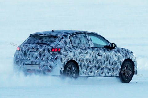 Peugeot 208 winter spy shot rear